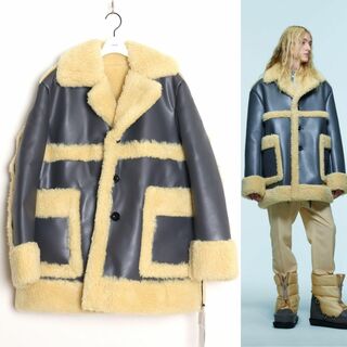 サカイ(sacai)のsacai 22AW Faux Shearling Blouson 1 未使用(レザージャケット)