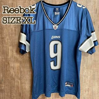 リーボック(Reebok)のReebok リーボック　NFL/デトロイト・ライオンズ　ゲームシャツ　水色XL(Tシャツ(半袖/袖なし))