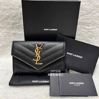 サンローラン(Saint Laurent)のサンローラン 未使用 カサンドラ ミニ 財布 マテラッセ フラップ ウォレット(財布)