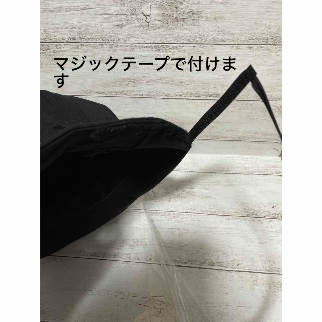 【試着のみ】フェイスカバー付き帽子　ハット　黒 レディースの帽子(ハット)の商品写真