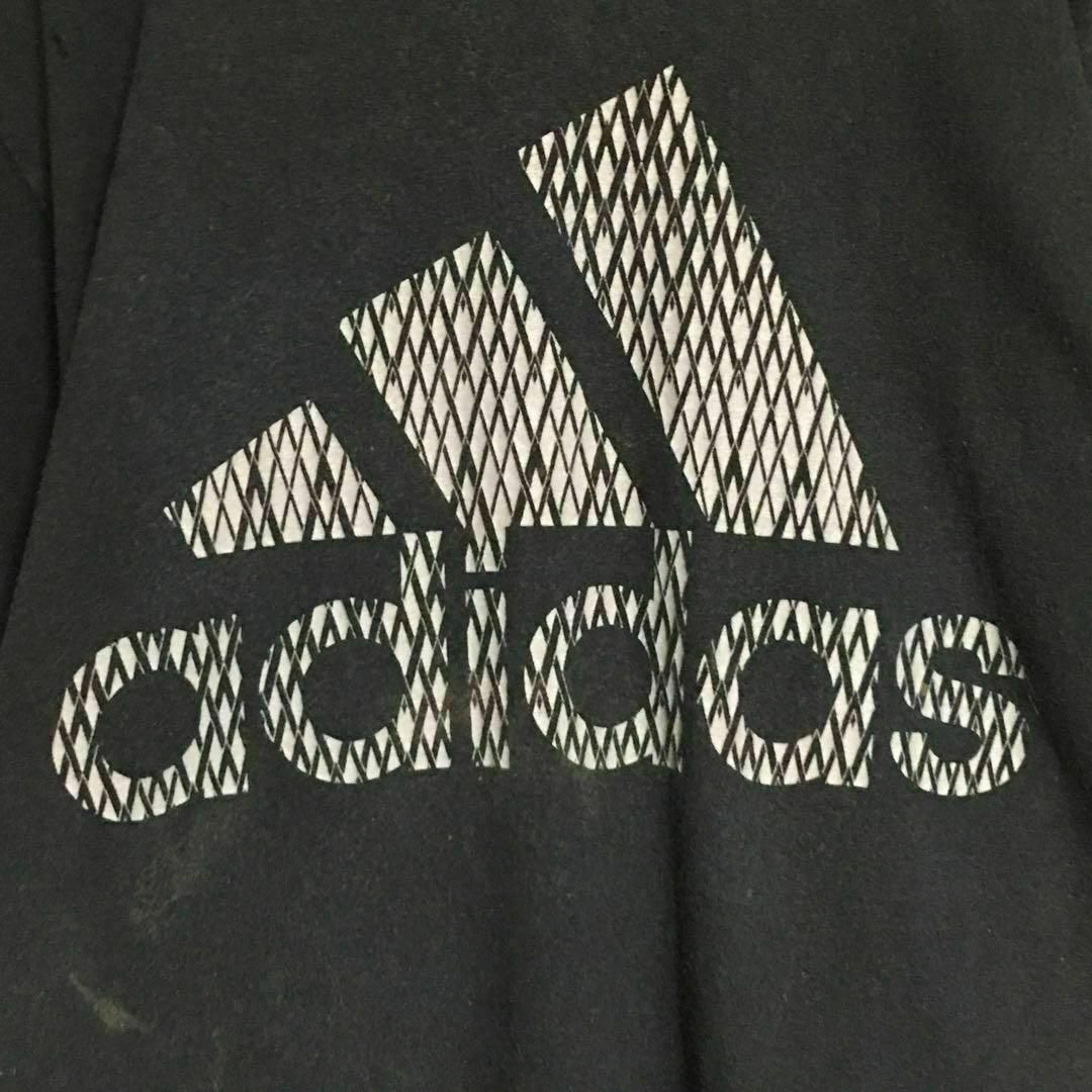 adidas(アディダス)の【人気ビッグロゴプリント】アディダス　半袖Tシャツ　人気ブラックM E615 メンズのトップス(Tシャツ/カットソー(半袖/袖なし))の商品写真