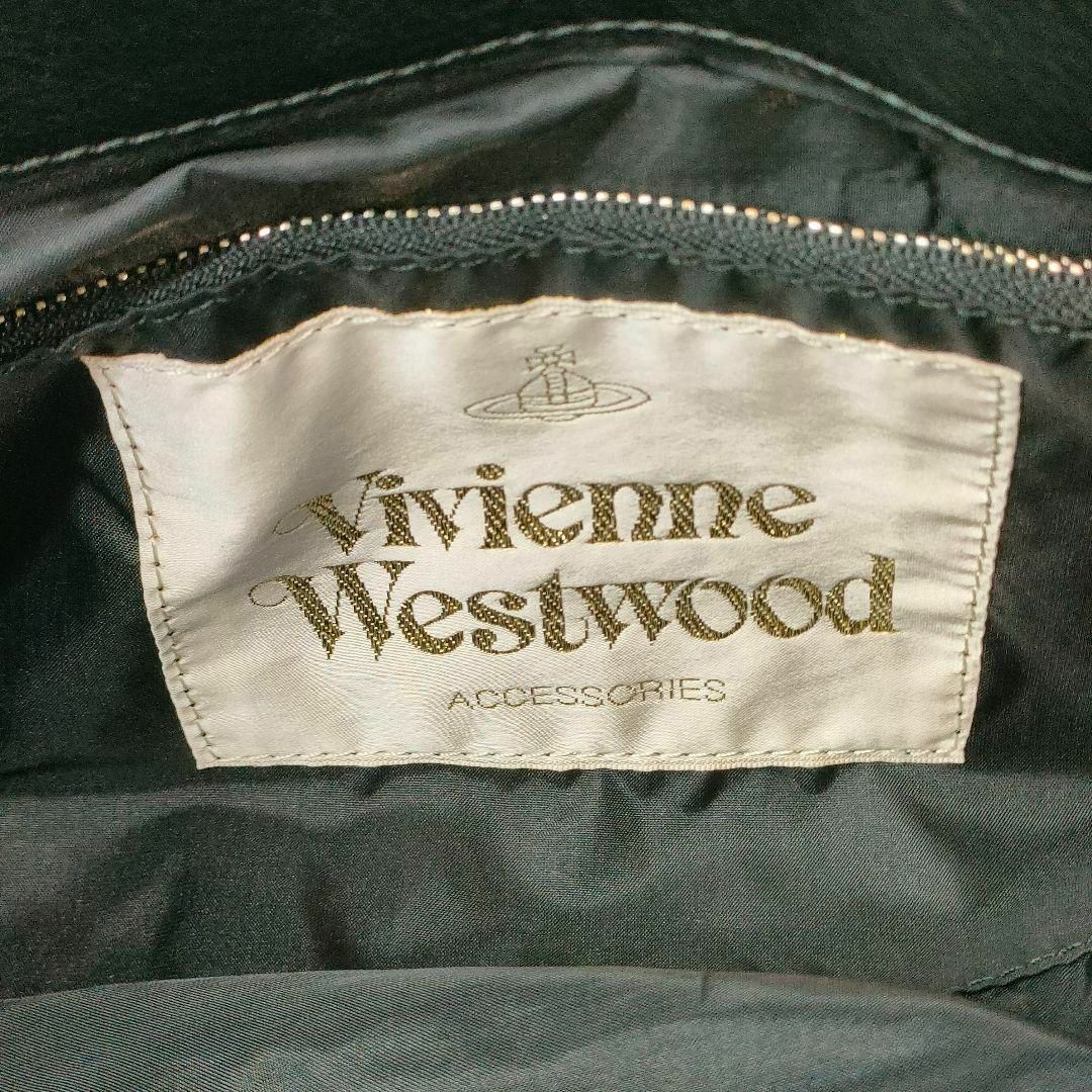 Vivienne Westwood(ヴィヴィアンウエストウッド)のヴィヴィアンウエストウッド メッセンジャー マザーズバッグ オーブ 総柄 黒 レディースのバッグ(ショルダーバッグ)の商品写真