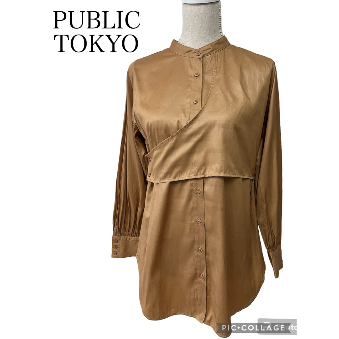 public tokyo  フェイクレザーシャツ
