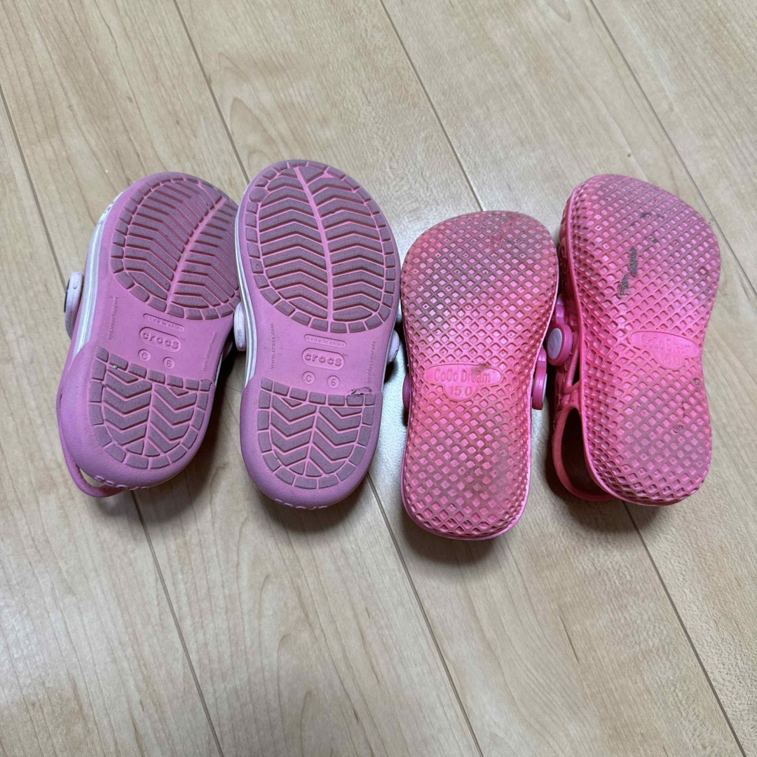 crocs(クロックス)のキッズ　サンダル　2足　14cm15cm キッズ/ベビー/マタニティのベビー靴/シューズ(~14cm)(サンダル)の商品写真