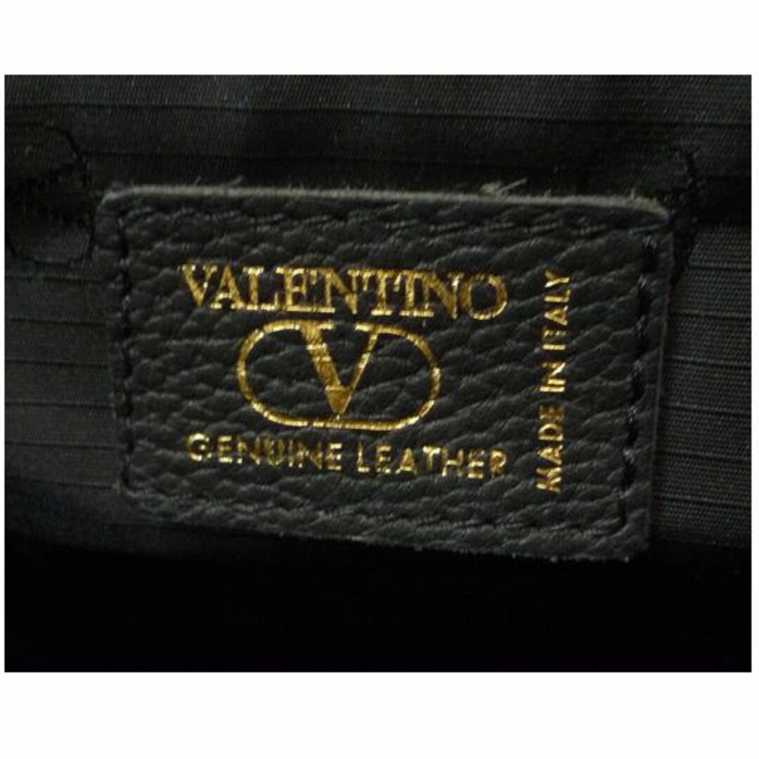 ヴァレンティノ ガラヴァーニ　レザー　ブラック　黒　ロゴ金具　ハンドバッグ