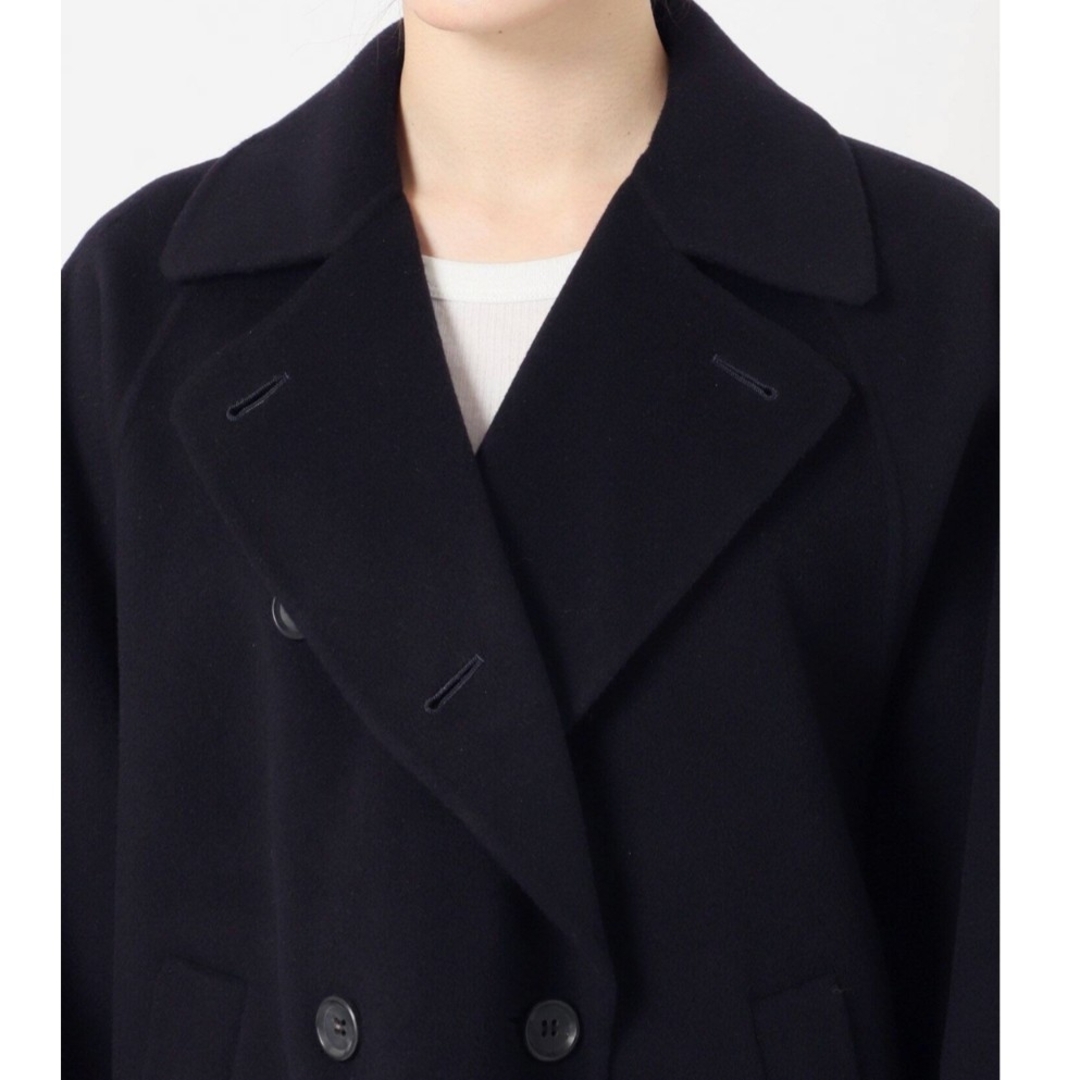 IENA(イエナ)のIENA 新品 スーパー160ダブルフェイス ショートコート 36 ネイビー レディースのジャケット/アウター(その他)の商品写真