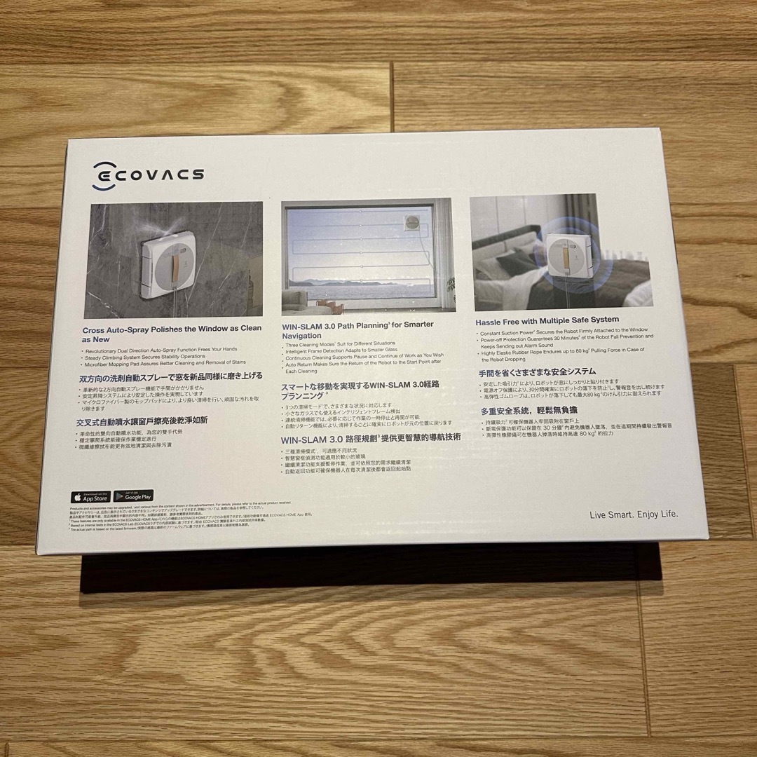 ECOVACS(エコバックス)の【１度使用】ECOVACS W1 PRO WINBOT 窓用 ロボット掃除機 スマホ/家電/カメラの生活家電(掃除機)の商品写真