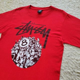 ステューシー(STUSSY)の【希少】サイズS　STUSSY　ステューシー　8ボール　Tシャツ　レッド(Tシャツ/カットソー(半袖/袖なし))