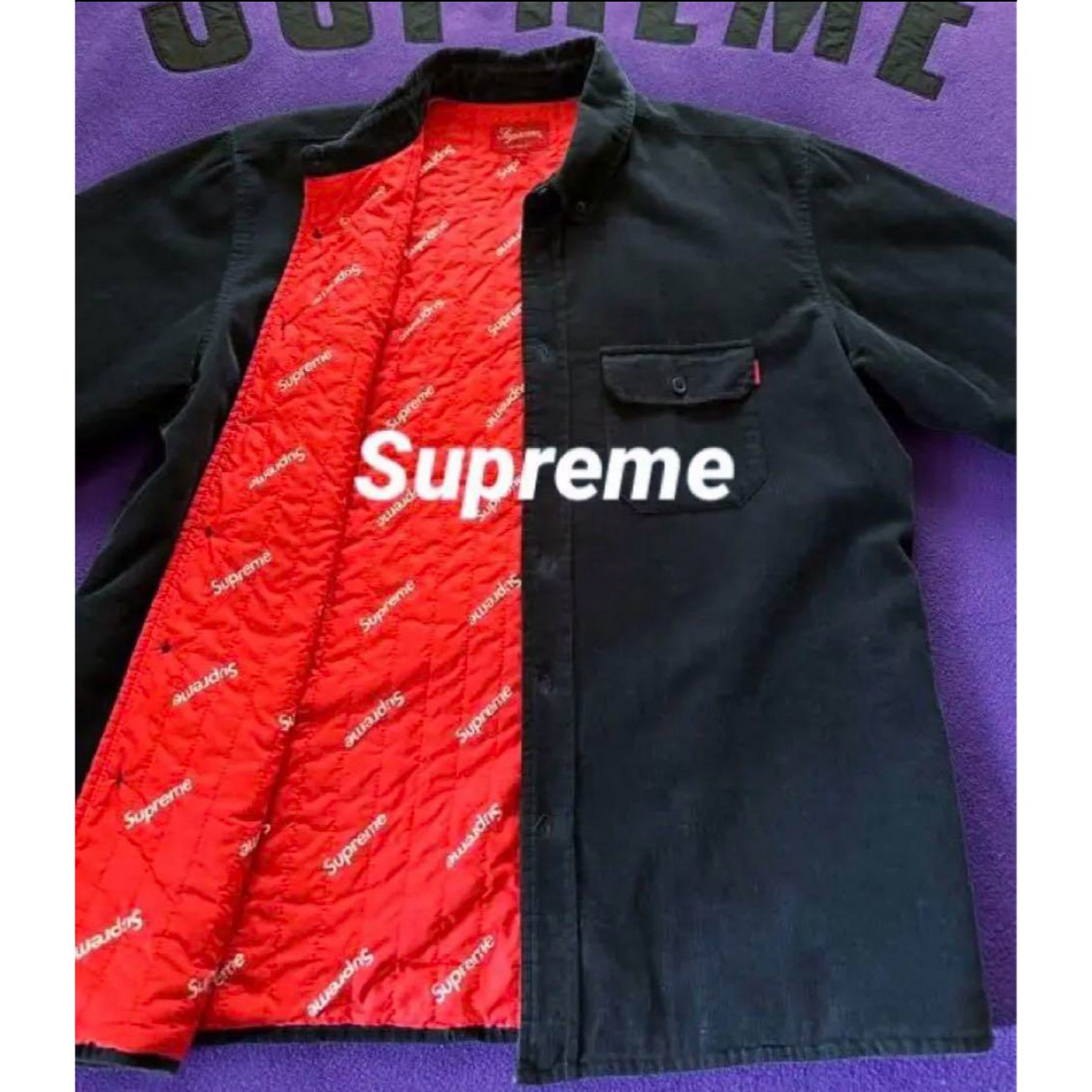 ✨極美品・ネイビー✨Supreme コーデュロイ シャツジャケット濃紺その他