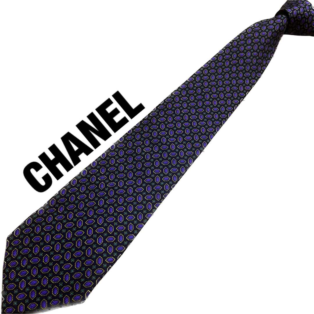 CHANEL(シャネル)の【美品】CHANEL シャネル ネクタイ パープル メンズのファッション小物(ネクタイ)の商品写真