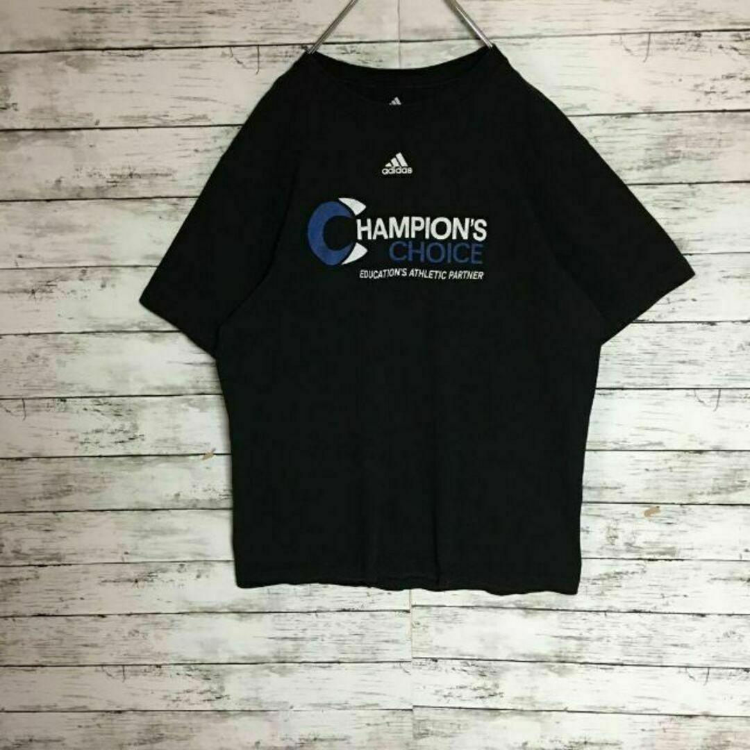 adidas(アディダス)の【チャンピオンズチョイス】アディダス　半袖プリントTシャツ　人気黒L K216 メンズのトップス(Tシャツ/カットソー(半袖/袖なし))の商品写真