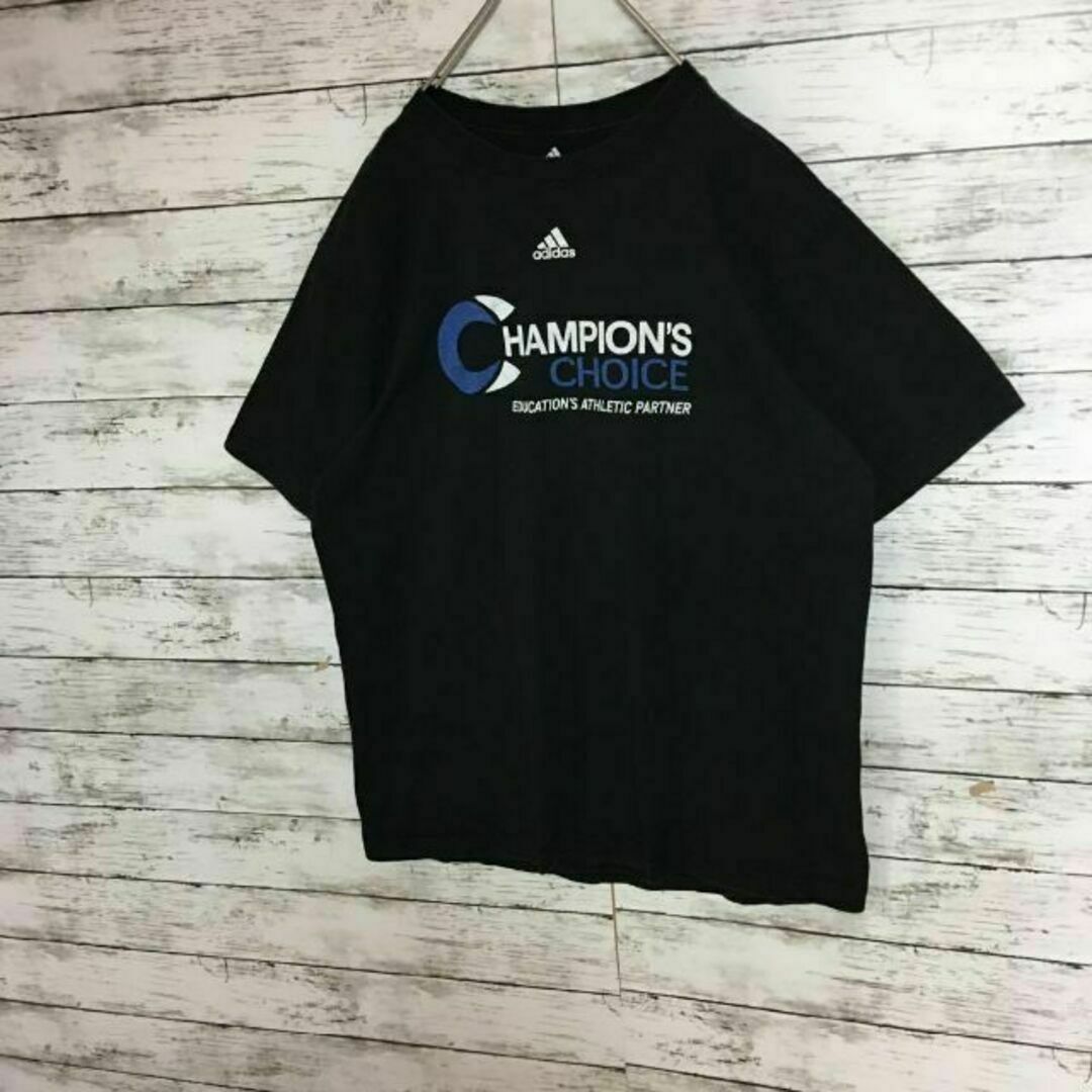 adidas(アディダス)の【チャンピオンズチョイス】アディダス　半袖プリントTシャツ　人気黒L K216 メンズのトップス(Tシャツ/カットソー(半袖/袖なし))の商品写真