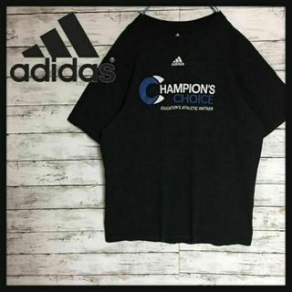 アディダス(adidas)の【チャンピオンズチョイス】アディダス　半袖プリントTシャツ　人気黒L K216(Tシャツ/カットソー(半袖/袖なし))