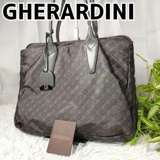 ゲラルディーニ トートバッグ 総柄 ブラウン GHERARDINI バッグ 茶色(トートバッグ)