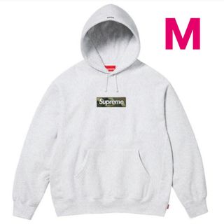 シュプリーム(Supreme)のSupreme box logo hooded ash grey M(パーカー)