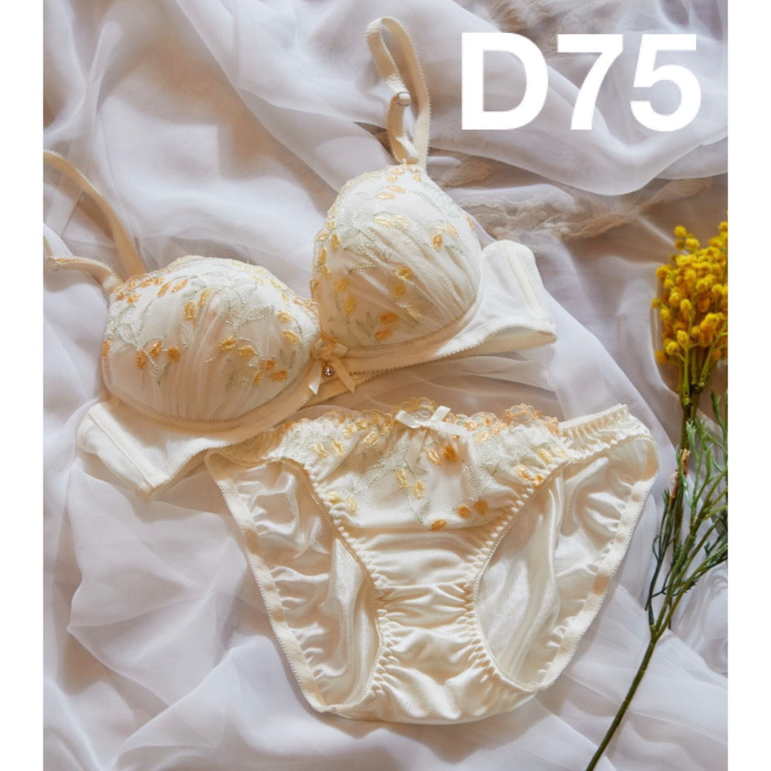 northerly(ノーザリー)のnortherly bra フィットシリーズ 脇胸スッキリ スズラン刺繍 D75 レディースの下着/アンダーウェア(ブラ&ショーツセット)の商品写真