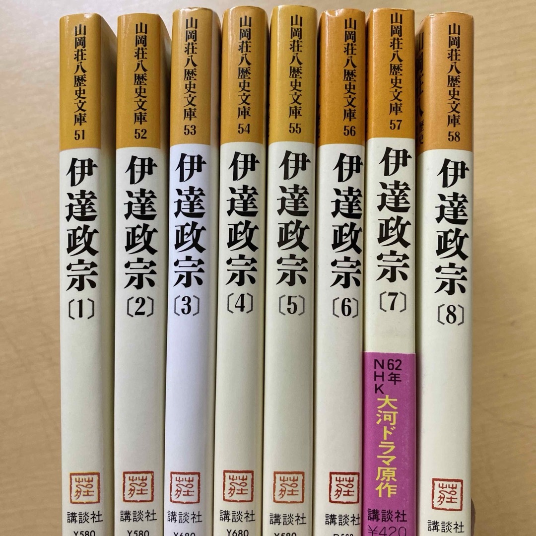 講談社(コウダンシャ)の山岡荘八　伊達政宗　全八巻セット　山岡荘八歴史文庫　講談社　時代小説 エンタメ/ホビーの本(文学/小説)の商品写真