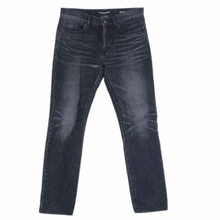 サンローラン(Saint Laurent)のSAINT LAURENT サンローラン 527389 YA899  SKINNY-FIT JEANS IN COATED BLACK DENIM スキニーフィット ダメージ加工 デニムパンツ ジーンズ ブラック系 30【中古】(デニム/ジーンズ)