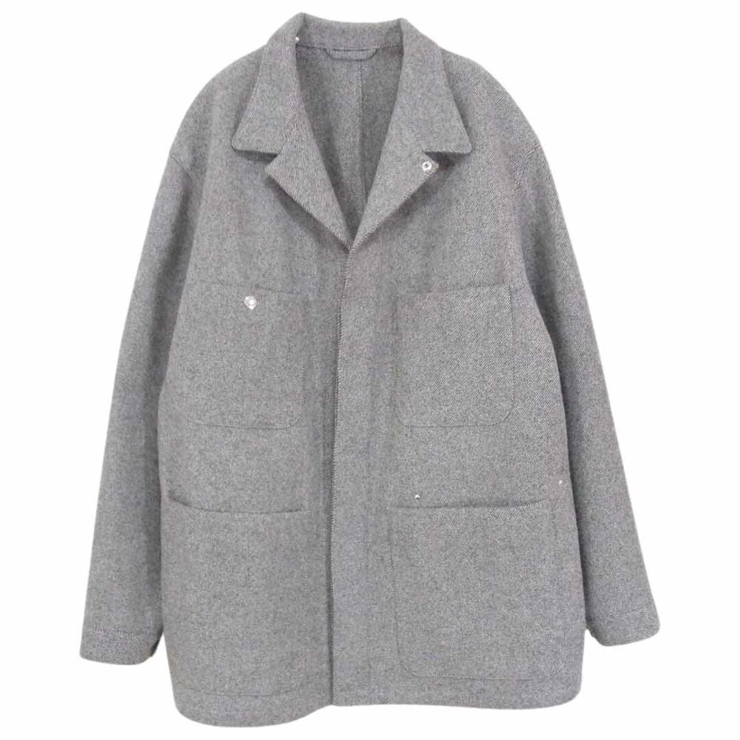 ユーゲン HEUGN 21AW COAT017 Ellen フランネル カバーオール ジャケット ベージュ系 BEIGE 3【美品】約50cm着丈