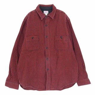 ザリアルマッコイズ(THE REAL McCOY'S)のThe REAL McCOY'S ザリアルマッコイズ 長袖 8HU HOUNDSTOOTH FLANNEL SHIRT ハウンドトゥース 千鳥格子柄 フランネル シャツ ヘビーネル シャツ レッド系 15【中古】(シャツ)