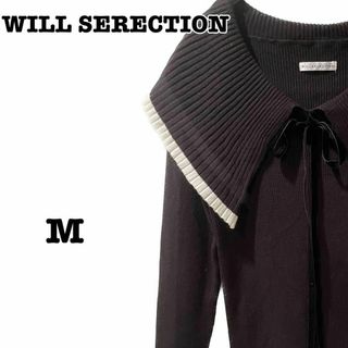 ウィルセレクション(WILLSELECTION)の送料無料 ウィルセレクション セータークロ リボン Ｍサイズ レディーストップス(ニット/セーター)