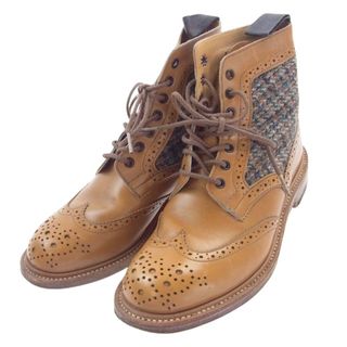 トリッカーズ(Trickers)のTricker's トリッカーズ ブーツ L5411 TradingPost 20周年 ツイード カントリー レースアップ ブーツ ライトブラウン系 UK5【中古】(ブーツ)