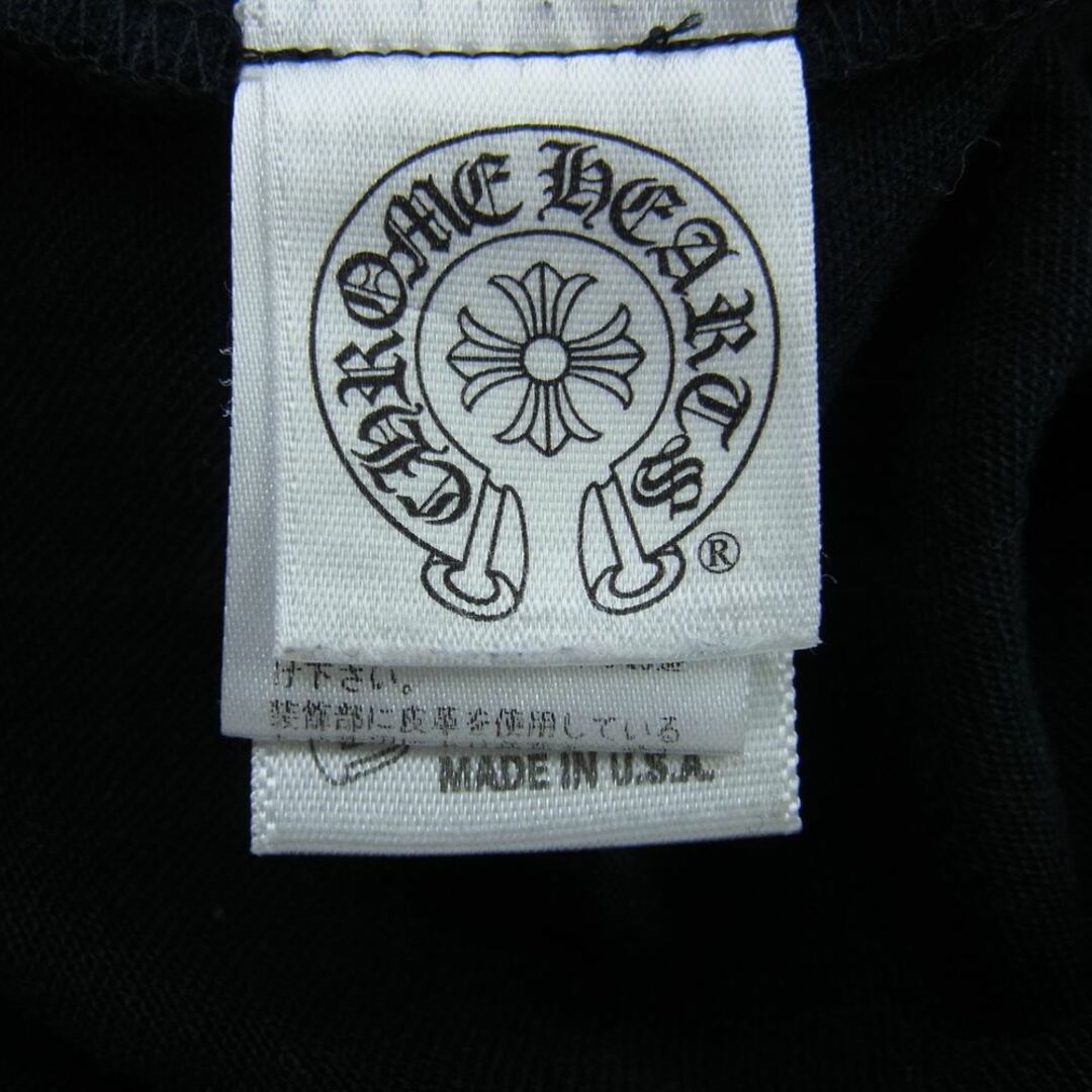 Chrome Hearts(クロムハーツ)のCHROME HEARTS クロムハーツ（原本無） 長袖シャツ 国内正規品 DENIM WESTERN Loose Ends 袖レザーパッチ クロスボールボタン ウエスタン 長袖 シャツ ブラック系【中古】 メンズのトップス(シャツ)の商品写真