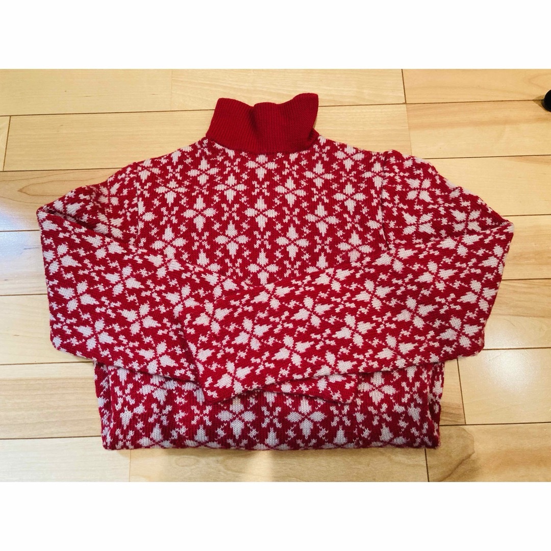 昭和レトロ　チュニック丈ニット レディースのトップス(ニット/セーター)の商品写真
