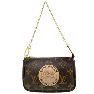 ルイヴィトン(LOUIS VUITTON)のLOUIS VUITTON ルイヴィトン ハンドバッグ モノグラム ミニポシェットアクセソワールT＆B アクセサリーポーチ チェーン 鞄 かばん M60153    ブラウン 茶 ベージュ ゴールド金具 レディース 美品【中古品】(ハンドバッグ)