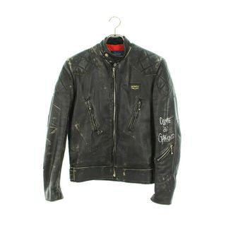 COMME des GARCONS - コムデギャルソン ×ルイスレザーズ Lewis Leathers  スーパーファントム AD2012ロゴペイントシングルレザージャケット メンズ 36