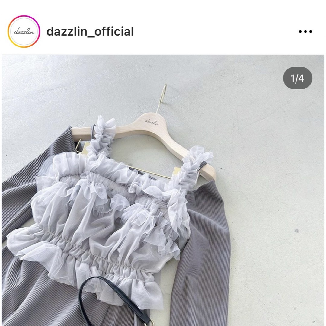 dazzlin(ダズリン)のdazzlin ⭐︎新品　ギャザーチュールワンピース レディースのワンピース(ロングワンピース/マキシワンピース)の商品写真