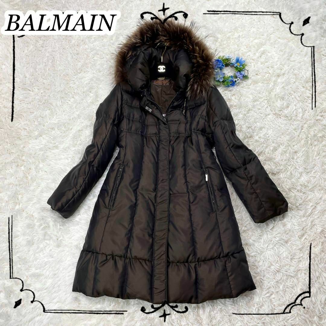 約440cm身幅極美品☆高級 BALMAIN  バルマン ダウンコート リアルファー 3way