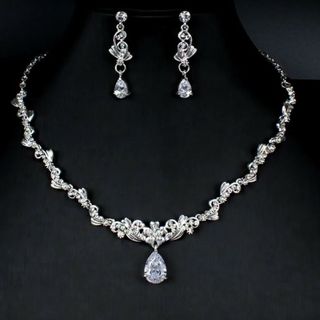 訳あり②キュービックジルコニア　ネックレス　ピアス　セット(ネックレス)