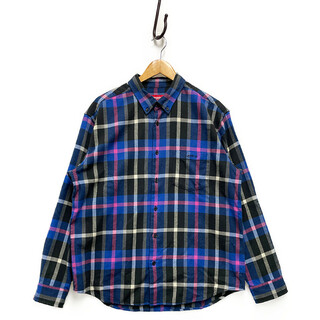 シュプリーム(Supreme)のSUPREME シュプリーム 23AW Plaid Flannel 8hirt チェック フランネル シャツ ブルー サイズM 正規品 / 32932(シャツ)