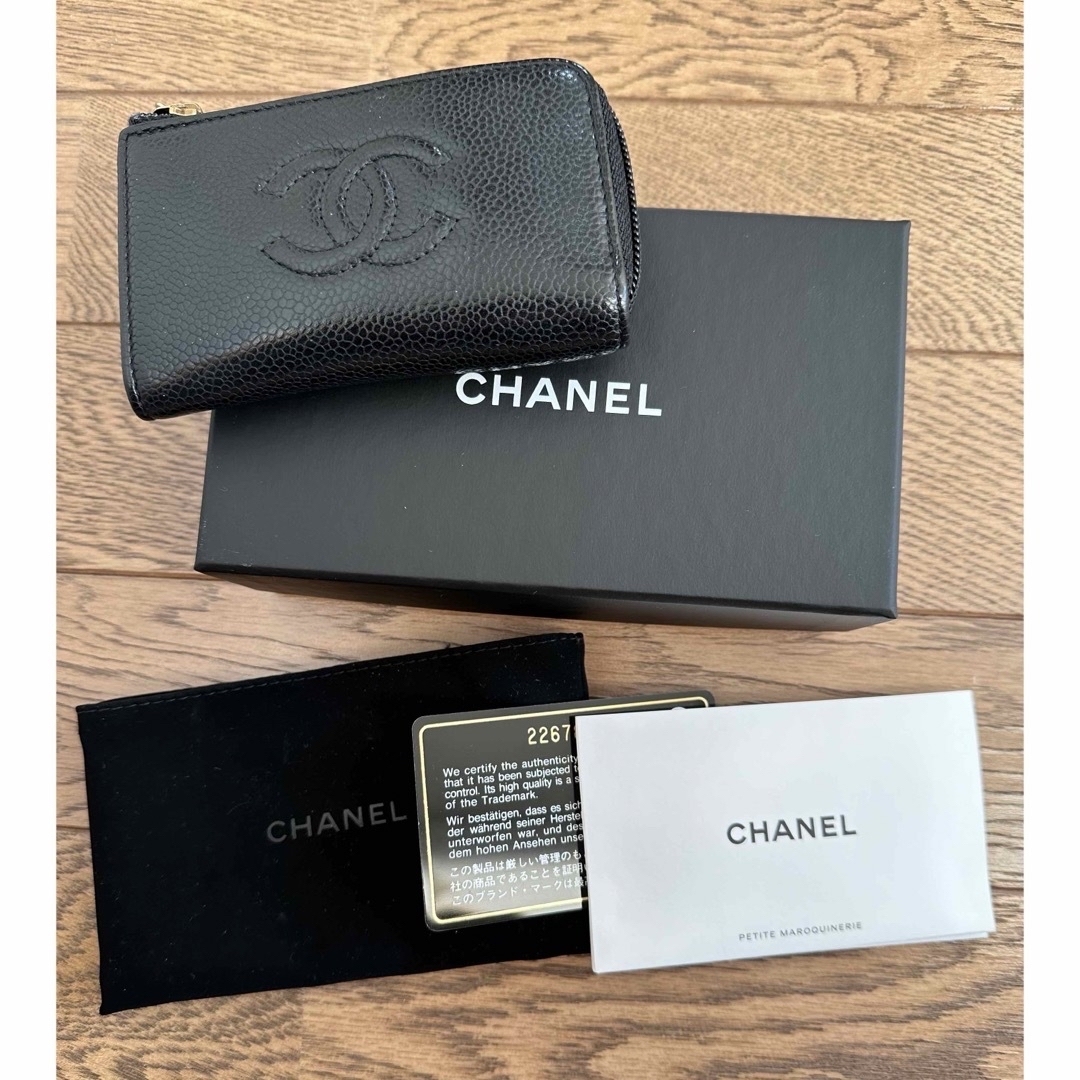 コインケースCHANEL コインケース　カードケース　キャビアスキン