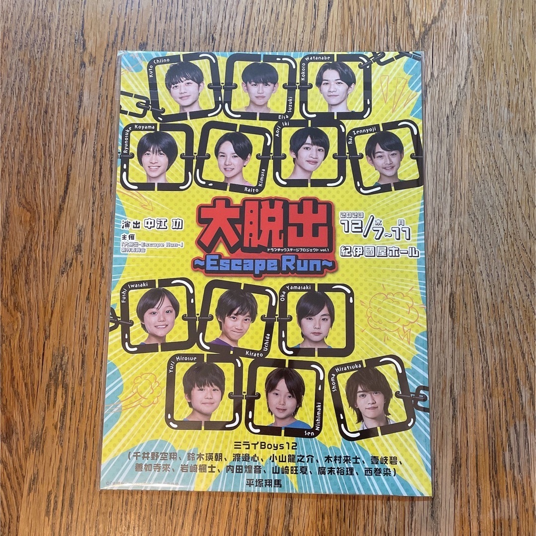 ジャニーズJr.(ジャニーズジュニア)のミライBoys12 大脱出 〜Escape Run〜 パンフレット エンタメ/ホビーのタレントグッズ(アイドルグッズ)の商品写真