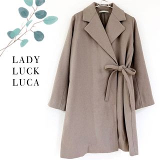 ルカレディラックルカ(LUCA/LADY LUCK LUCA)のLUCA LADY LUCK LUCA ガウンコート リボン オーバーサイズ(ロングコート)