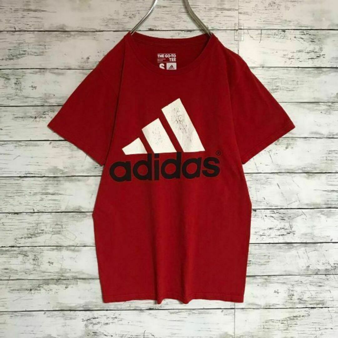 adidas(アディダス)の【人気定番】アディダス　センターデカロゴTシャツ　赤　D99 メンズのトップス(Tシャツ/カットソー(半袖/袖なし))の商品写真