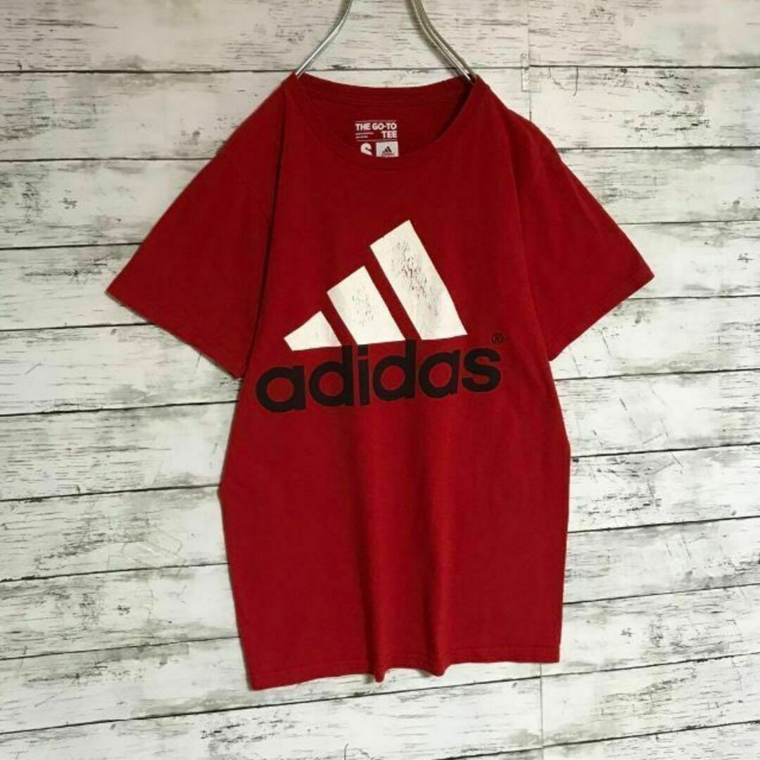 adidas(アディダス)の【人気定番】アディダス　センターデカロゴTシャツ　赤　D99 メンズのトップス(Tシャツ/カットソー(半袖/袖なし))の商品写真