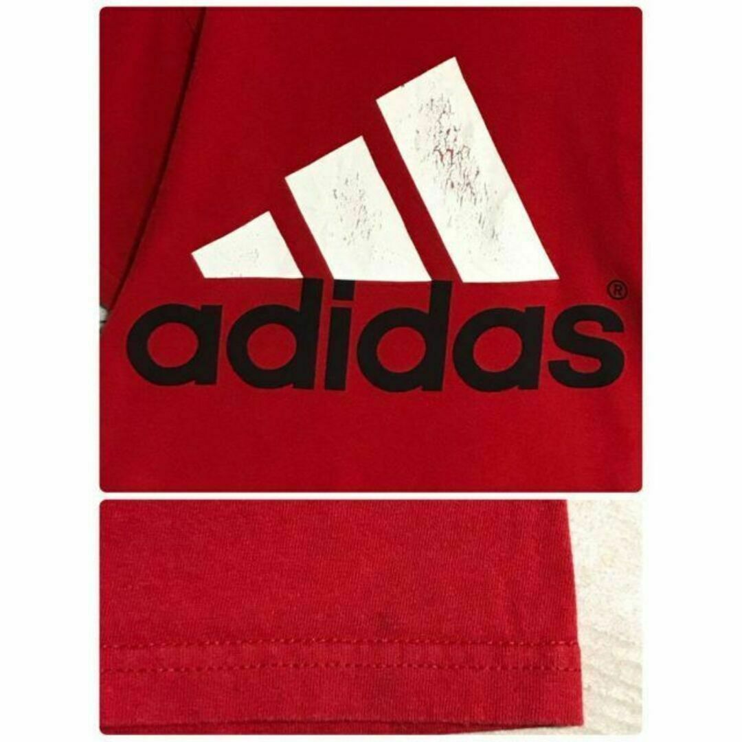 adidas(アディダス)の【人気定番】アディダス　センターデカロゴTシャツ　赤　D99 メンズのトップス(Tシャツ/カットソー(半袖/袖なし))の商品写真