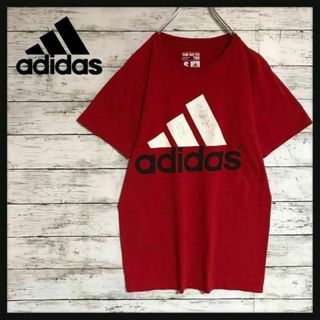 アディダス(adidas)の【人気定番】アディダス　センターデカロゴTシャツ　赤　D99(Tシャツ/カットソー(半袖/袖なし))