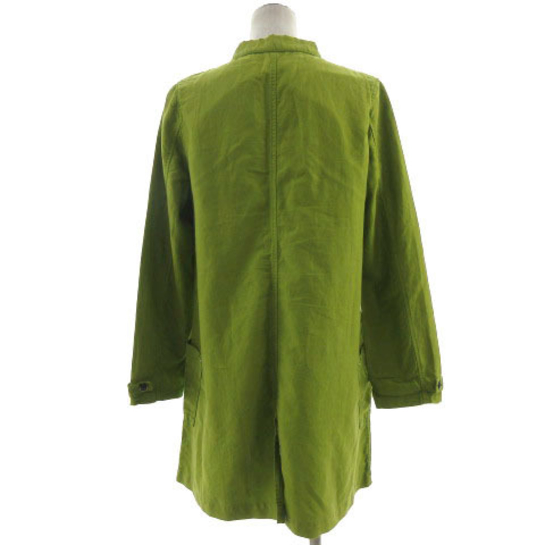 JOHNBULL(ジョンブル)のJOHNBULL コート ステンカラー リネン混 グリーン系 うぐいす色系 M レディースのジャケット/アウター(その他)の商品写真