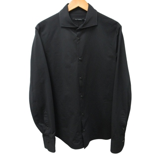 1PIU1UGUALE3 美品 プレーンシャツ ホリゾンタルカラー 黒 6 XL(シャツ)