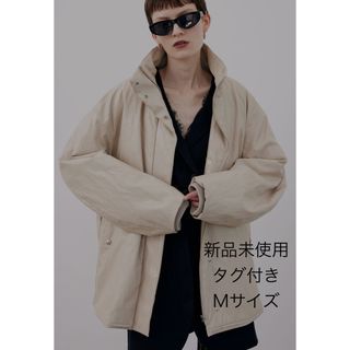 アメリヴィンテージ(Ameri VINTAGE)のPASTING LIKE FAKE LEATHER JACKET アイボリー M(ブルゾン)