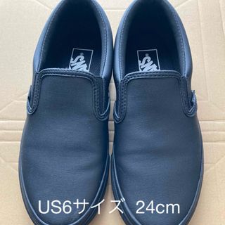 ヴァンズ(VANS)のVANSスリッポン　PU ブラック24.0cm(スニーカー)