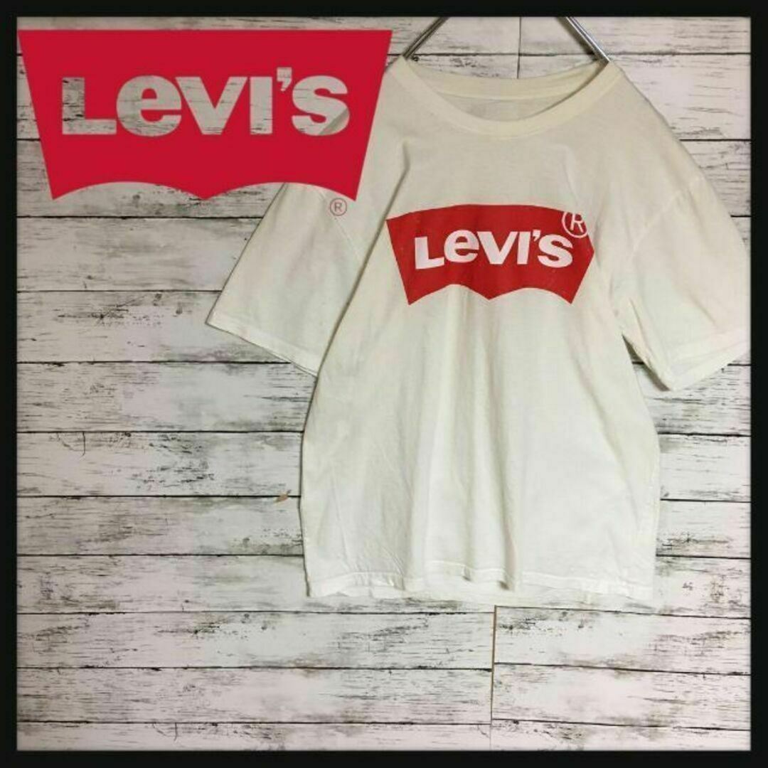 Levi's(リーバイス)の【人気ビッグロゴ】リーバイス　半袖プリントTシャツ　人気白Mサイズ　D135 メンズのトップス(Tシャツ/カットソー(半袖/袖なし))の商品写真