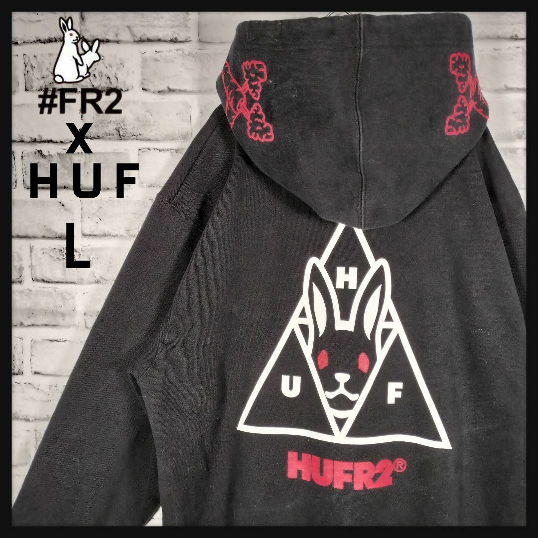 人気商品・通販 【限定コラボ】FR2×HUF☆ビッグロゴ 両面