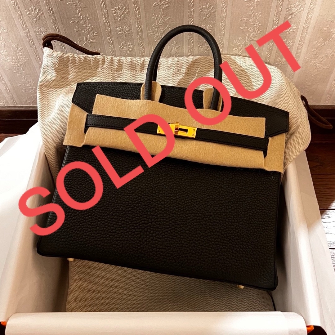 HERMES - エルメス バーキン25 G金具 ノアール 黒 ブラック トゴ HERMES - エルメス バーキン25 G金具 ノアール 黒 ブラック トゴ