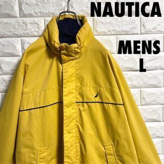 ノーティカ(NAUTICA)のNAUTICA  ノーティカ　ナイロンジャケット　刺繍ロゴ　メンズLサイズ(ナイロンジャケット)