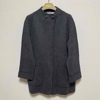 【美品】  J&M DAVIDSON / ジェイアンドエムデヴィッドソン | ラムウール ニットコート | M | グレー | レディース